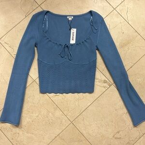Blue crop top